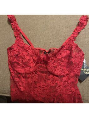 Seductivewear Cinema Etoile Women's Lingerie Babydoll 2 Piece Medium True Red